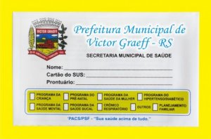 Envelope para Cartão de Vacina modelo Fronha - Diversas cores Ref 516